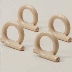 NWT Indigo Cream napkin holders Set of 12